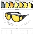thumbnail image 3 of UV400 Night Vision Goggles Fit Over Prescription Glasses Wrap Arounds Sunglasses Driving Protection, 3 of 5