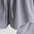 thumbnail image 5 of Diufon Chiffon Shorts for Women Elastic Waisted Ruffle Pleated Pants Solid Color Drawstring Shorts Pants, 5 of 5