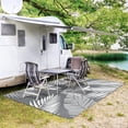 thumbnail image 4 of Outdoor Rug  for Patios   Reversible Outdoor Plastic Straw Camping Rug Carpet  Large Area Rugs Mats for RV  Camper  Deck  Balcony  Porch  Backyard  Beach  Picnic. Leaf, 4 of 7