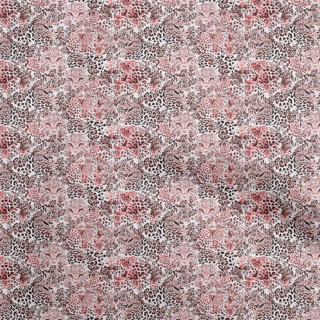 oneOone Polyester Spandex Red Fabric Animal Skin Sewing Craft Projects Fabric Prints By Yard 56 Inch Wide
