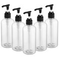 thumbnail image 1 of Transparent Plastic Pump Dispenser Bottles for Shampoo and Soap Refillable with Good Sealing No Leakage 5pcs, 1 of 8