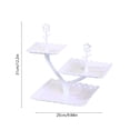 thumbnail image 3 of Yhmxh Kitchen Storage Fruit Plates Living Room Coffee Table Household Transparent Candy Dessert Rack Party Wedding Front Desktop Placed Snack Dessert Tray Tiers Dessert Stand Plastics Fruit Platter, 3 of 6