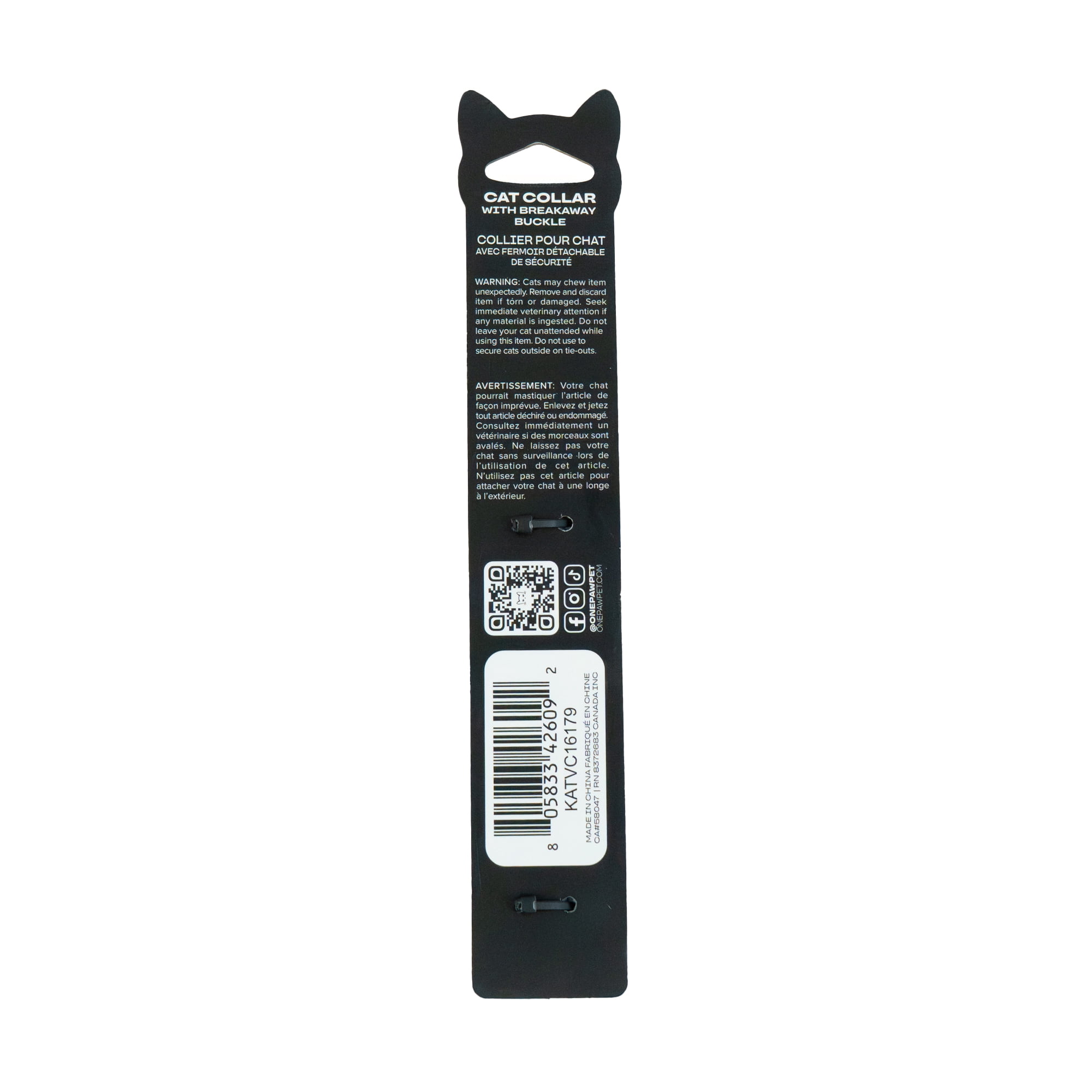 One Paw, Collier de Sécurité pour Chat en Cuir Végan, Fermoir Détachable