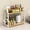 White #3, variant on Kitchen Countertop Storage Rack | Two Tier Metal and Wood Organizer for Spices and Cans | Sturdy Shelf with Anti-Slip Base for Kitchen Counter Organization