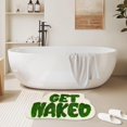 thumbnail image 3 of Get Naked Bath Mat White and Green Bath Rug, Cute Bathroom Rugs, Irregular Non-Slip Shower Floor Mats Super Soft Floor Mats, Funny Bathroom Decor (White), 3 of 6
