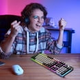 thumbnail image 5 of Mefallenssiah Gaming Keyboard Usb Wired Floating Keyboard, Ergonomic Water Mechanical Feeling Keyboard, Ultra-Slim Led Backlit Keyboard for Desktop, Compute, 5 of 5