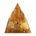 thumbnail image 2 of Crystal Quartz Resin Pyramid Desk Ornament 5cm Natural Stone Decorative Stand for Office Tabletop Zen Decor Gift, 2 of 6