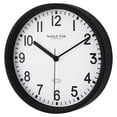 thumbnail image 4 of Horloge murale analogique ronde noire de base de 8,8 pouces pour l'intérieur HOMETRENDS, 4 of 9