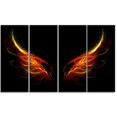 thumbnail image 2 of Ailes de l'Enfer sur Fond Noir - Toile d'Art Mural Abstrait, 2 of 3