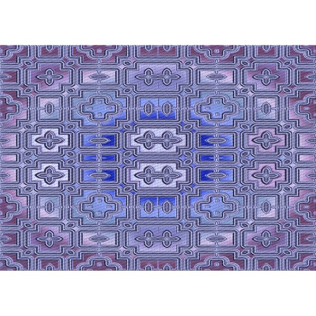 Ahgly Company Machine Washable Indoor Rectangle Transitional Deep Periwinkle Purple Area Rugs, 2' x 3'
