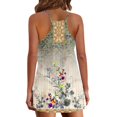 thumbnail image 4 of Womens Summer Sleeveless Mini Dress V Neck Spaghetti Strap Sundress Athletic Short Dress with Pockets, 4 of 5