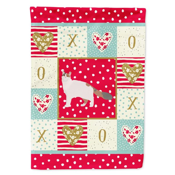 Carolines Treasures CK5728CHF 28 x 0.01 x 40 in. Turkish Van No.2 Cat Love Canvas House Flag