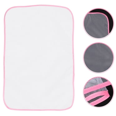 HEALEEP 3Pcs Ironing Pressing Cloth For Clothes With Pink Mesh And Heat Insulation