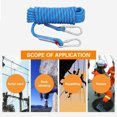 thumbnail image 2 of TOMSHOO Blue 10mm Nylon Safety Rope for Climbing, Rescue, and High-Altitude Work, 20M Length with Dual Hooks, Durable Polyester & Polypropylene Construction, Max Load 888kg, 2 of 6