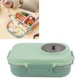 thumbnail image 4 of Thermal Lunch Box, Double Layer Insulated Bento Box 1100ml  For Home For Picnic For Office Green, 4 of 8