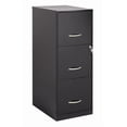 thumbnail image 1 of Scranton & Co 3 Drawers Modern Metal Vertical File Cabinet with Lock in Black, 1 of 15