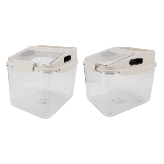 Conteneur de Stockage de Riz, Seau de Riz Étanche à l'Air Imperméable Transparent Bacs de Stockage de Riz Récipients de Stockage de Céréales de Cuisine Seau de Nourriture pour Animaux de Compagnie pour le Stockage des Aliments Secs