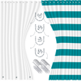 thumbnail image 4 of Clara Clark Bathroom Accessory Set, Teal Blue Bathroom Décor with Toothbrush Holder Set, Bathroom Curtains Shower Set, Bath Rug Set Included, 4 of 7