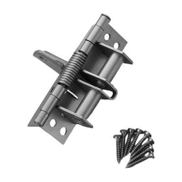EGNMCR Charnière à Ressort de Porte Invisible de 4 Pouces, Charnière de Fermeture Automatique de Porte, Charnière de Porte en Bois, Fermoir de Porte Multifonction avec Positionnement, Charnière de Porte à Fermeture à 90 Degrés