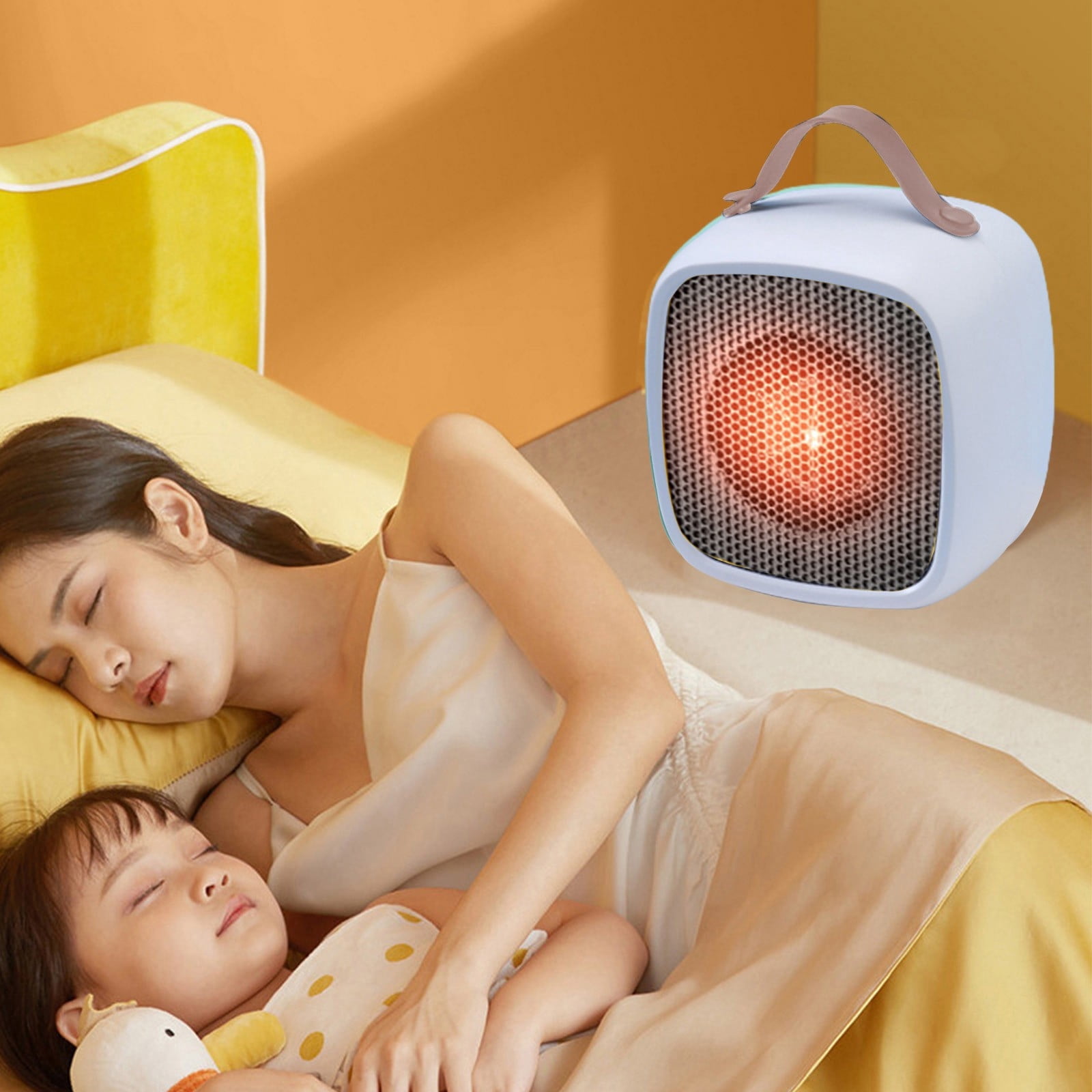 Clearance Portable Heater,Portable Mini Heater with Tip-Over and Overheat Protection, Ceramic Space Heater for Indoor Use, Quiet and Lightless for Home and Office