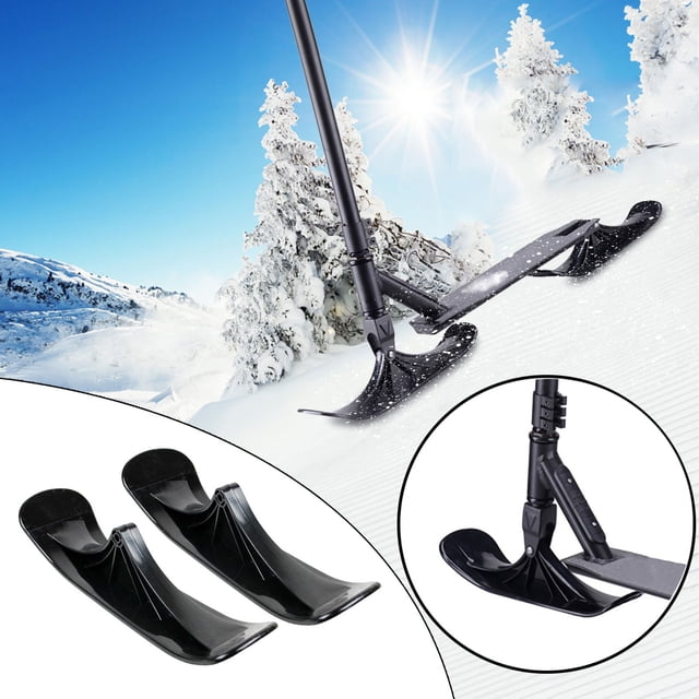 Winter Sports Sled Ski Scooter Conversion Kit for transforming your kick scooter into a versatile -ready ride with durable PE material 2PCS