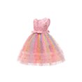 thumbnail image 2 of Faithtur Kids Sequins Heart Patterns O-Neck Sleeveless Formal Dress One-Piece, 2 of 10