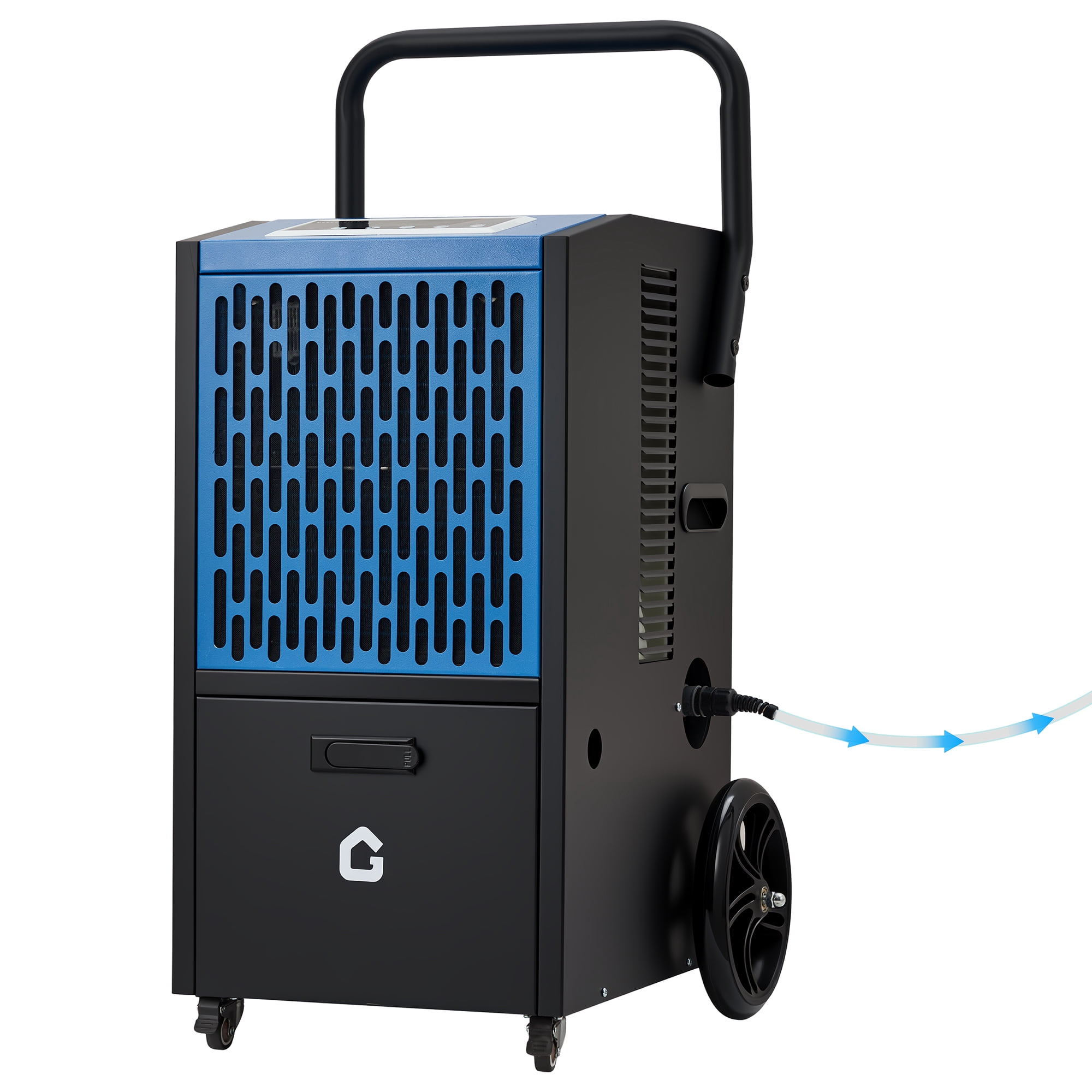 105 pt Commercial Dehumidifier for Basement, Large Dehumidifier with Drain Hose, Timer & 4 Wheels, Ideal for Flood Repair, Drying Basement, Warehouse & Factory, 110V/60Hz/520W