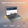 thumbnail image 2 of Lenovo Thinkbook 15 15.6" FHD IPS Business Laptop, AMD Ryzen 7-5825U, 40GB RAM, 2TB PCIe SSD, AMD Radeon Graphics, Fingerprint Reader, Windows 11 Pro, Black, 32GB Hotface USB Card, 2 of 8
