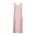 thumbnail image 4 of Jsaierl Robe Femme en Coton et Lin Été Sans Manches Robe d'Été Tunique Débardeur Robe de Plage d'Été Fluide Robes Maxi avec Poches, 4 of 5