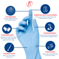 thumbnail image 3 of Daily Essen [Canadian Brand] Nitrile Disposable Gloves 5 Mil Extra Strength Latex-Free, Powder-Free, Textured Fingertips, Industrial Grade, 3 of 7