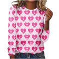 thumbnail image 2 of TIMIFIS Chandails de Sensibilisation au Cancer du Sein pour Femmes Ruban Chandail à Manches Longues Blouse Imprimée Col Rond Chandail à Manches Longues Décontracté Automne/hiver pour Femmes, 2 of 4