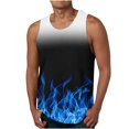thumbnail image 1 of IROINID Débardeurs pour Hommes, Hommes Casual Mode Gradation Impression Pull Col Rond Débardeurs de Sport, 1 of 4