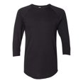thumbnail image 1 of American Apparel 50/50 Raglan Three-Quarter Sleeve Tee, XS, Black, 1 of 2
