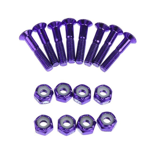 8pcs Skateboard Truck Hardware Replacement Set Longboard Screw , 1 inch