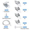 thumbnail image 2 of Kit de Mise au Point de Charnière et Rouleau de Porte de Garage, Ensemble de Porte de Garage Rouleau 6200ZZ Blanc avec Couvercle pour Porte 16 x 8 Pi, 2 of 6