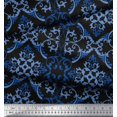 thumbnail image 2 of Soimoi Black Cotton Duck Fabric Vector Design Damask Decor Fabric Printed Yard 58 Inch Wide, 2 of 3