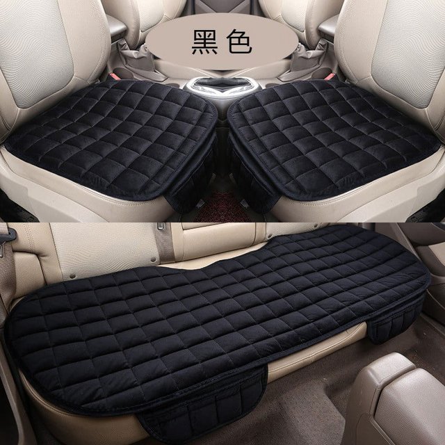 Meitianfacai Car Seat Cushion Set,2 Front and 1 Long Rear Seat Cushion Breathable Soft Comfort Seat Cushion Pad for Car,Pain Relief Cushion Non-Slip Seat Protector Pad for Driving,Car Accessories