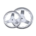 thumbnail image 3 of Lefu Volant de 3 à 12 Po pour Machinerie, Roues à Main à 3 Rayons, Acier Chromé, Volant Ondulé Intérieur, Jante Ronde, Volant Ondulé Intérieur, 3 of 7