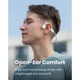 thumbnail image 2 of Shokz OpenMove Écouteurs à Conduction Osseuse Sans Fil Bluetooth pour le Sport (Blanc), 2 of 8