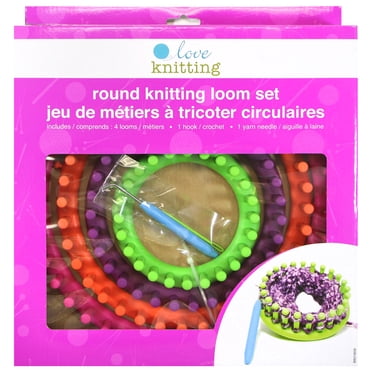 LOVE KNITTING Round Knitting Loom Set for Yarn Crafts - 4 pcs