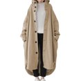 thumbnail image 1 of Innerwin Outwear Cardigan Ladies Jacket Holiday Hoodie Long Maxi Overcoats Apricot 2XL, 1 of 2