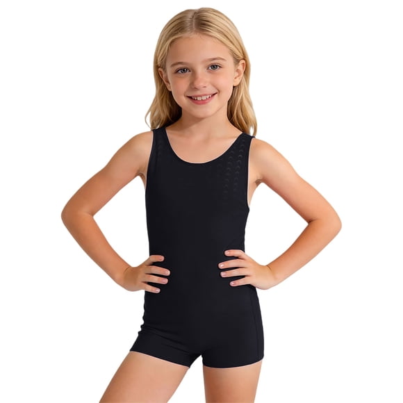 Tween Girls Swim Suits Black One Piece Swimsuits Toddler Bathing Suits for Teen Girl 12-14 Years