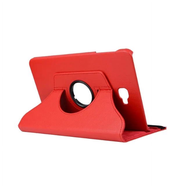 Pour Samsung Galaxy Tab A A6 10.1 2016 SM-T580 T580N T585 T585C Tablette Case 360 Rotation Flip Cuir Support de Protection Rouge SM-T580