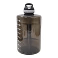 thumbnail image 4 of Mainstays Black 3.78 Litres Plastic Time Marker Straw & Handle Water Bottle, Leak Proof Jug, 1 Piece, 4 of 5