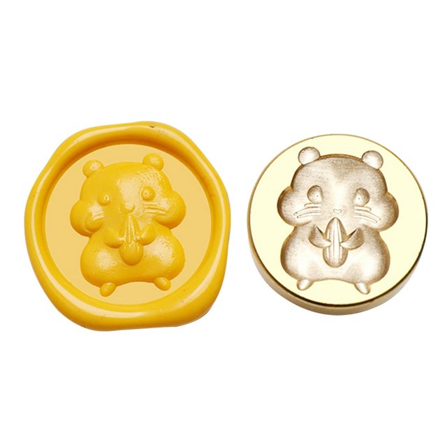 -shaped Stamp Head 3D Relief Copper Head for Wedding Card (Triceratops)