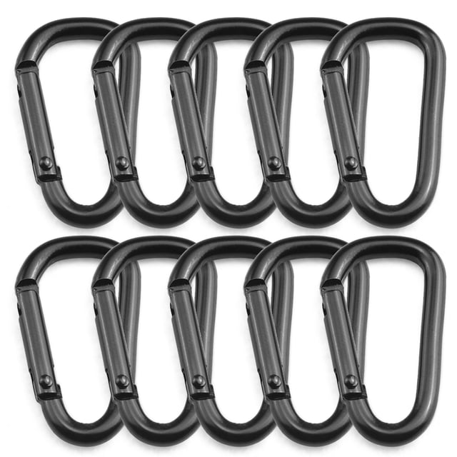 10 Pcs Mousquetons en Forme d'Anneau en Alliage d'Aluminium pour Extérieur