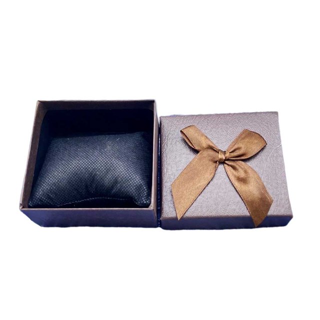 Maoww Jewelry Boxes Paper with Bowknot Package Storage Carrying Box Necklaces Earrings Bangles Organizer Packing Wedding Brown