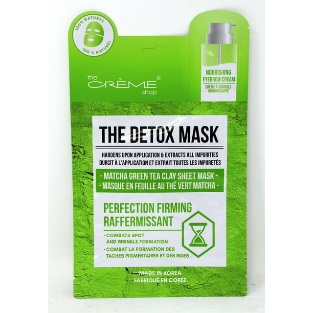 The Creme Shop Detox Mask Matcha Green Tea Clay Sheet Mask 1 Count