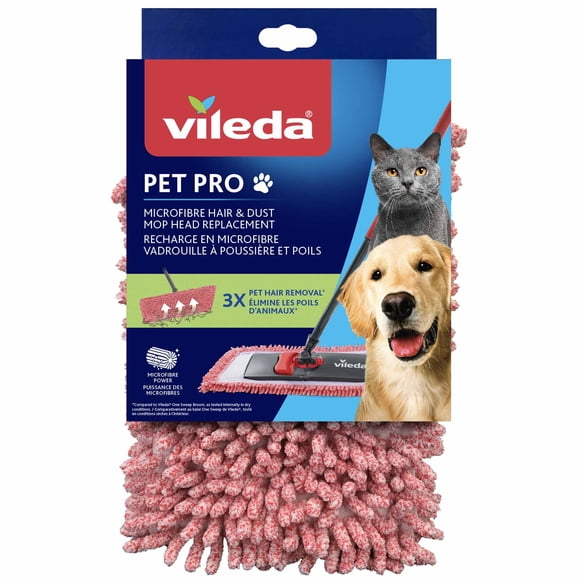 Vileda Pet Pro Microfibre Hair & Dust Mop Head Replacement