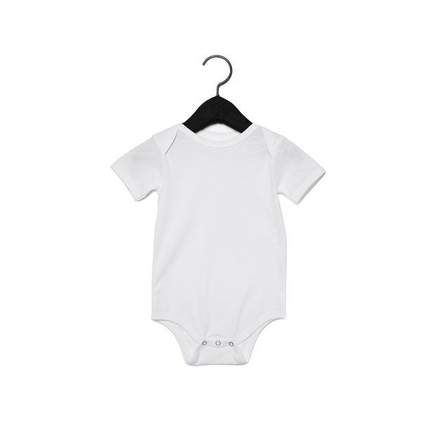Bella Canvas Cache-Couche en Jersey pour Bébé, 12-18, Blanc